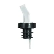 Winco PP-SCL Plastic Pourer with Screen, Bent Spout, Crystal Clear, Free-Flow, No Collar - 1 Dozen 1 image