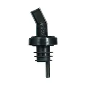 Winco PP-SSM Plastic Pourer Screen Bent Black Spout FreeFlow No Collar Smoke Finish - 1 Dozen 1 image