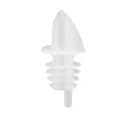 Winco PPR-2C Liquor Pourer, Free Flow Clear Plastic Spout, No Collar, Clear Finish - 1 Dozen 1 image
