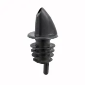 Winco PPR-2K Liquor Pourer, Free-Flow Plastic, Black Finish, No Collar - 1 Dozen 1 image