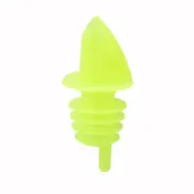 Winco PPR-2Y Yellow Plastic Free Flow Liquor Pourer, No Collar, High-Flow Design - 1 Dozen 1 image