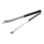 Winco PTPH-12 Pom Tong, 12" Stainless Steel, Heavy Duty, Insulated PVC Handle, Black 1 image