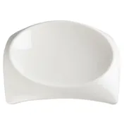 Winco WDP005-102 Carzola 10 oz Square Bowl, 7-3/4" x 6-3/4" Well, Porcelain White - 24/Case 1 image