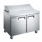 Culitek MRSL-2D 47" 2-Section Sandwich and Salad Prep Table, 12 cu. ft., Stainless Steel 1 image