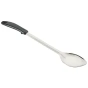 Winco BHOP-15 15" Solid Basting Spoon w/ Black Polypropylene Handle 1 image