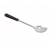 Winco BSOB-13 13" Solid Basting Spoon with Black Rounded Bakelite Handle 1 image