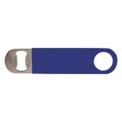 Winco CO-301PB Blue Flat Bottle Opener, 7"L 1 image