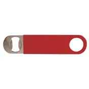 Winco CO-301PR Red Flat Bottle Opener, 7"L 1 image