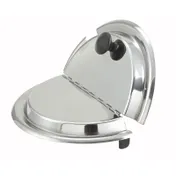 Winco INSH-7 Hinged Inset Cover for 7 qt, Heavy Weight Stainless Steel 1 image