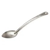 Winco SSCH-13S 13" Stainless Steel Heavy Duty Solid Basting Spoon with Curved Handle 1 image
