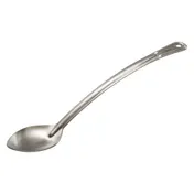 Winco SSCH-15S 15" Stainless Steel Heavy Duty Solid Basting Spoon with Curved Handle 1 image
