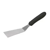 Winco TKP-50 4 1/4" x 2 3/16" Offset Grill Spatula w/ Black Polypropylene Handle, Stainless Steel 1 image