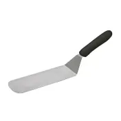 Winco TKP-90 8 1/4" Offset Turner w/ Black Plastic Handle, Stainless Steel 1 image