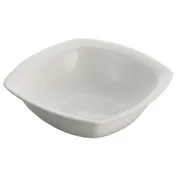 Winco WDP020-101 Kester Bright White 5-1/2" Square Porcelain Bowl, Dishwasher Safe - 36/Case 1 image