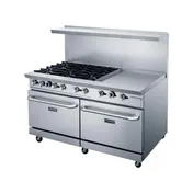 Dukers Appliance Co DCR60-6B24GM 60" Gas Restaurant Range, 6 Open Burners, 24" Griddle, (2) Standard Ovens, 324.000 BTU  3 image