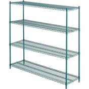 ATS GS1860-4 Heavy Duty Wire Shelving Kit w/ (4) 60"W x 18"D Shelves 1 image