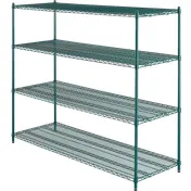 ATS GS2472-4 Heavy Duty Wire Shelving Kit w/ (4) 72"W x 24"D Shelves 1 image