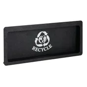 Dispense-Rite FMRD-3BT Built-In Trash Door, 7-1/2"H x 17-5/8"W x 2-1/4"D, Black, Recycling Faceplate 1 image