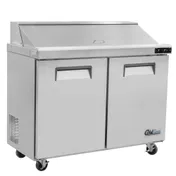 Coldline SPN-48 48" 2-Door Refrigerated Sandwich and Salad Prep Table, 12 Pans, Stainless Steel 1 image