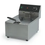 Global Solutions by Nemco GS1610 Countertop Electric Deep Fryer, Full Pot, 10 Ibs, 120V, Stainless Steel, 1800W 1 image