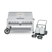 Crown Verity CV-MCC-60-1RDP 60" Mobile Outdoor Grill w/ Roll Dome Pkg and Tank Cart, 129.000 BTU 1 image