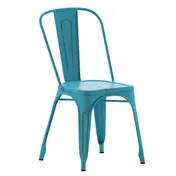 Flash Furniture ET-3534-COM-B-GG Tenley Stacking Chair, 500 lb, Metal, Blue Distressed Finish 1 image