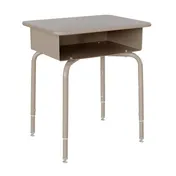 Flash Furniture FD-DESK-GY-GY-GG Billie Student Desk, 24"W x 18"D, Gray Granite/Silver, Adjustable Height 1 image