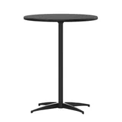 Flash Furniture XA-24-COTA-BK-GG Lars 24" Round Cocktail Table, Adjustable Height 30"-42", Wood, Black Finish 1 image