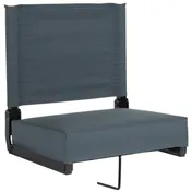 Flash Furniture XU-STA-DKBL-GG Grandstand Ultra-Padded Comfort Seat, 500 lb, Dark Blue Canvas, Black Aluminum Frame, Foldable 1 image