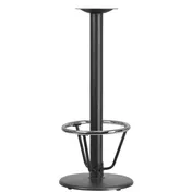 Flash Furniture XU-TR18-BAR-3CFR-GG 18" Bar Height Cast Iron Table Base, Powder Coated Black Finish 1 image