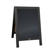 Flash Furniture HGWA-CB-3020-BLK-GG Chalkboard Sign, 30" x 20" A-Frame, Wood Frame, Black 1 image