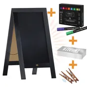 Flash Furniture HGWA-GDIS-CRE8-052315-GG Magnetic Sign Set, 40" x 20" Wood Black - Set 1 image