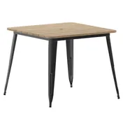 Flash Furniture JJ-T14619-90-BRBK-GG Declan 36\" x 36\" Patio Table, 30\" H, 300 lbs, Brown/Black Resin Top Frame 1 image