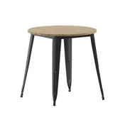 Flash Furniture JJ-T14623-80-BRBK-GG - Declan 30" Dia x 30" H Table, 200 lbs, Poly Resin Top, Frame, Brown/Blk 1 image