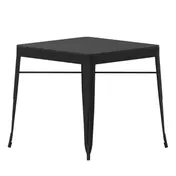 Flash Furniture SB-T11T-BK-GG Outdoor Table, 31.5" Square, Black Poly Resin Top, E-Coated Steel Frame, 200 lbs 1 image
