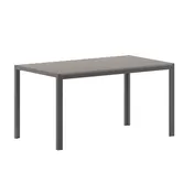 Flash Furniture SB-TB269-GRY-GG - Patio Table 55" x 31" Rect, Faux Teak Slats, Frame, Gray, 28" H, 30-35" D 1 image