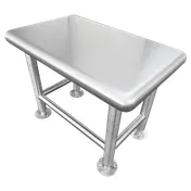 IMC Teddy BNC-1548 Chef's Bench, 15" W x 48" L, 14/300 Stainless Steel, Backless Steamer, Seats 2 1 image