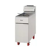 Migali C-F40-NG 15" Floor Model Natural Gas Full Pot Fryer w/ 40 lbs, 3 Burners, 102.000 BTU 1 image