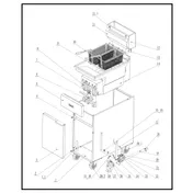 Migali C-F75-LP 21" Floor Model LP Gas Full Pot Fryer w/ 75 lbs, 5 Burners, 150.000 BTU 3 image