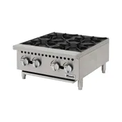 Migali C-HP-4B-24 24" Countertop Gas Hotplate w/ (4) Burners, Manual Controls, 100.000 BTU 1 image