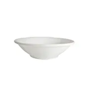 CAC China 101-32 Lincoln Fruit Dish - 3-1/2 Oz., 4-1/2" Dia., 1" H, Porcelain Bone White - 1 Dozen 1 image