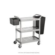 CACChina BTUC-17GY Utility Cart, 31-7/8"L x 17-1/8"W x 35-7/8"H, 3 Shelf, 330 lbs, Polypropylene, Black, BPA-Free 1 image