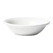 Winco BFD-5RE Birkhall Fruit Dish, 5 oz, 4-3/4" Dia x 1-1/2" H, Round White Porcelain - 1 Dozen 1 image