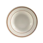 CAC China AZ-3 Arizona Soup Plate, 10 Oz, 9" Dia, Brown Speckled, Ceramic, Dishwasher Safe, 1 Dozen 1 image