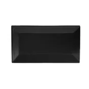 CAC China KC-51-BLK Platter, 14-1/2" L x 8-1/4" W x 1-1/4" H, Black Ceramic, Safe - Dozen 1 image