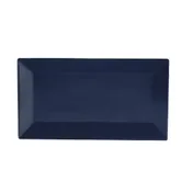 CAC China KC-51-CBU Platter, 14-1/2" L x 8-1/4" W x 1-1/4" H Rectangular Stoneware Cobalt Blue - Dozen 1 image