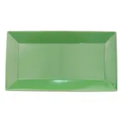 CAC China KC-51-G Green Platter, 14-1/2" L x 8-1/4" W x 1-1/4" H, Ceramic Stoneware - Dozen 1 image