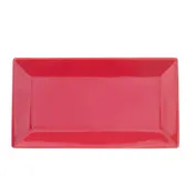 CAC China KC-51-R Red Rect Ceramic Platter 14-1/2" L x 8-1/4" W x 1-1/4" H Dishwasher Safe - Dozen 1 image