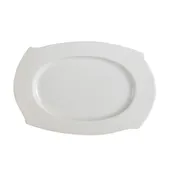CAC China PHA-13 Platter, 11-3/4" L x 7-3/4" W x 3/4" H, Porcelain, White, Dishwasher Safe - Dozen 1 image