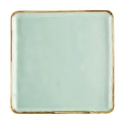 CAC China PMS-SQ16-G Palm Springs Plate, 10" L x 10" W x 1/2" H, Porcelain Green Glaze - Dozen 1 image